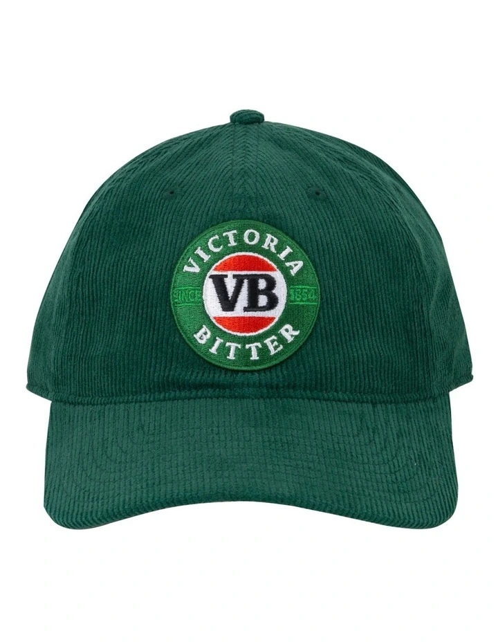 VB Corduroy Slouch Cap in Dark Green