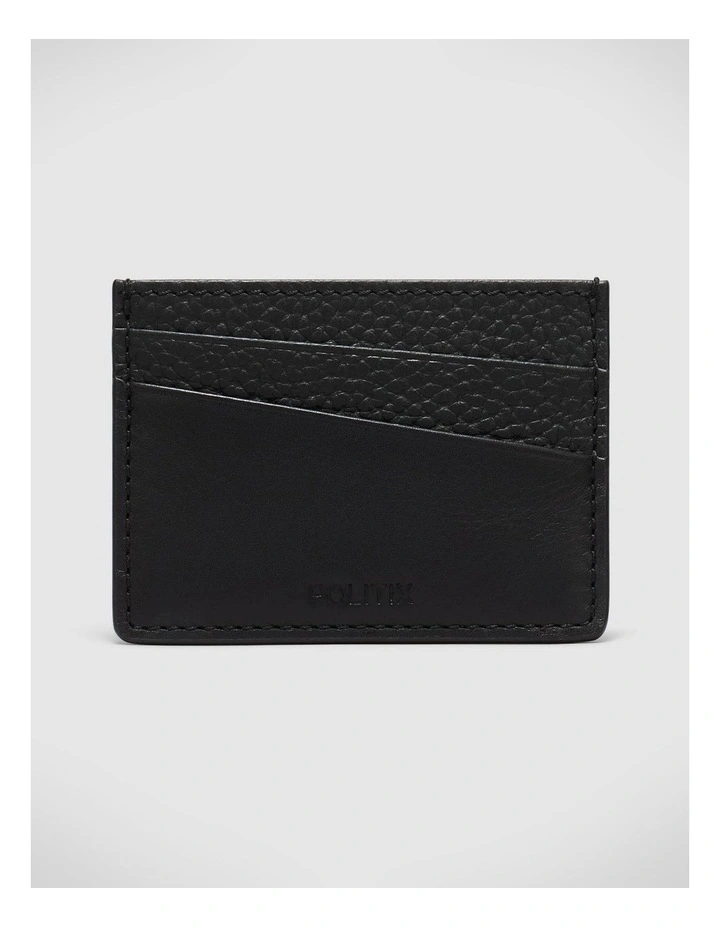 Leather Card Holder in Black