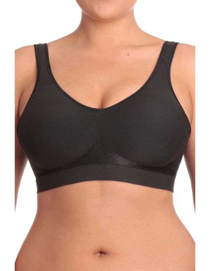 Comfort Revolution Wirefree Bra in Black