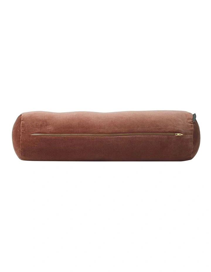 Luxury Velvet Bolster Cushion in Clove