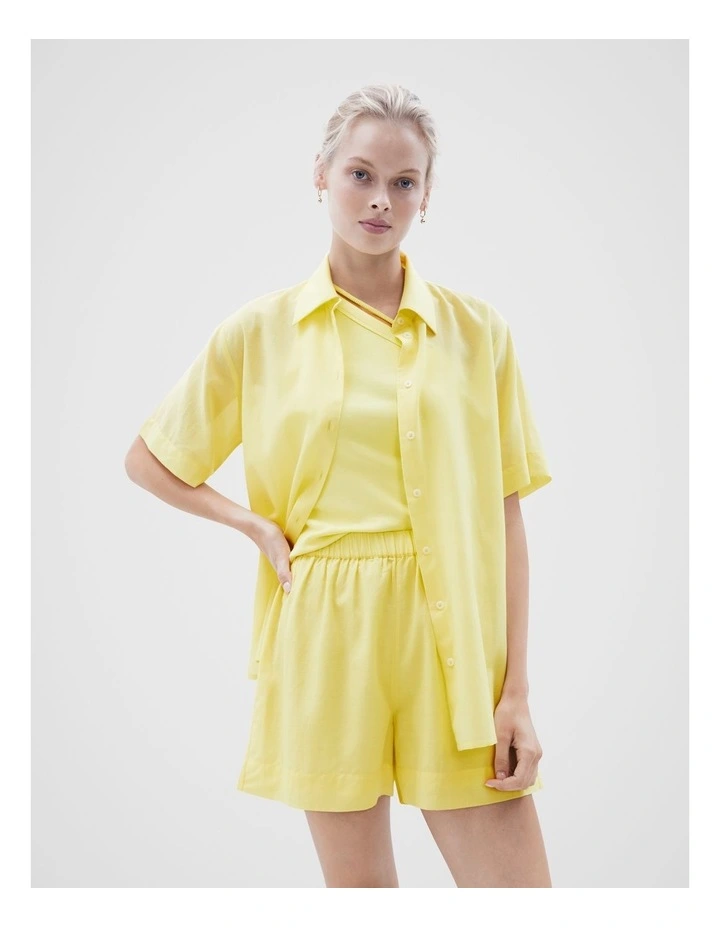 Cotton Resort Shirt in Citrus