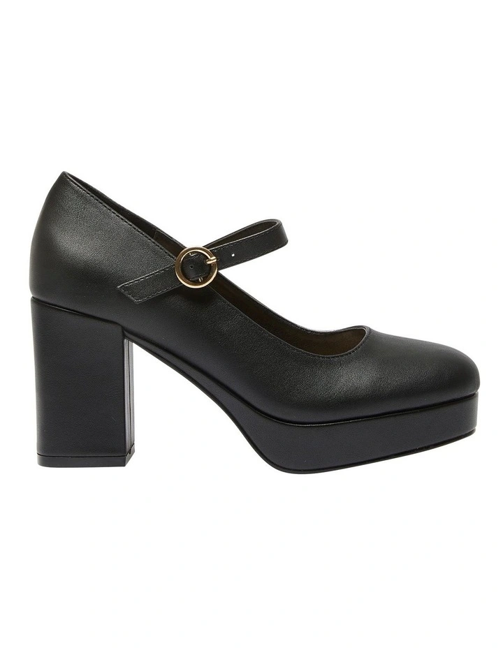 Tate Heeled Shoes in Black Smooth