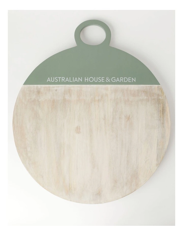 Core White Wash Round Serving Board 57cm in Natural