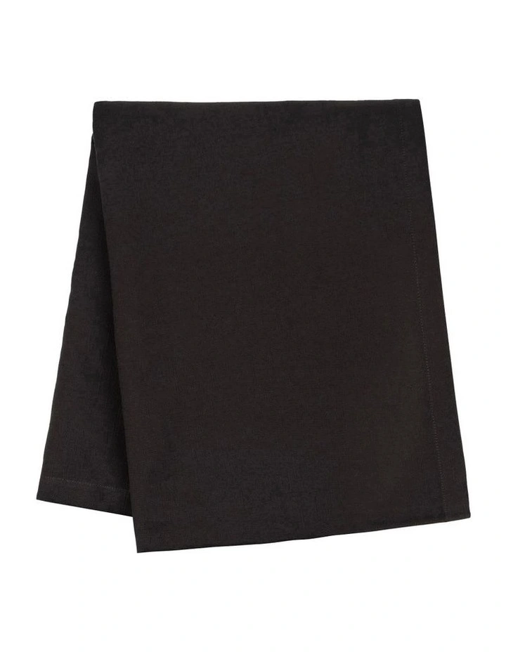 Cotton Classics Rectangle Tablecloth 300x150cm in Black