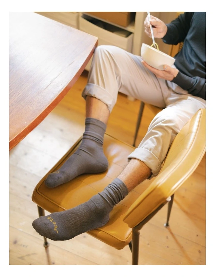 Loose Top Calf Socks in Shadow