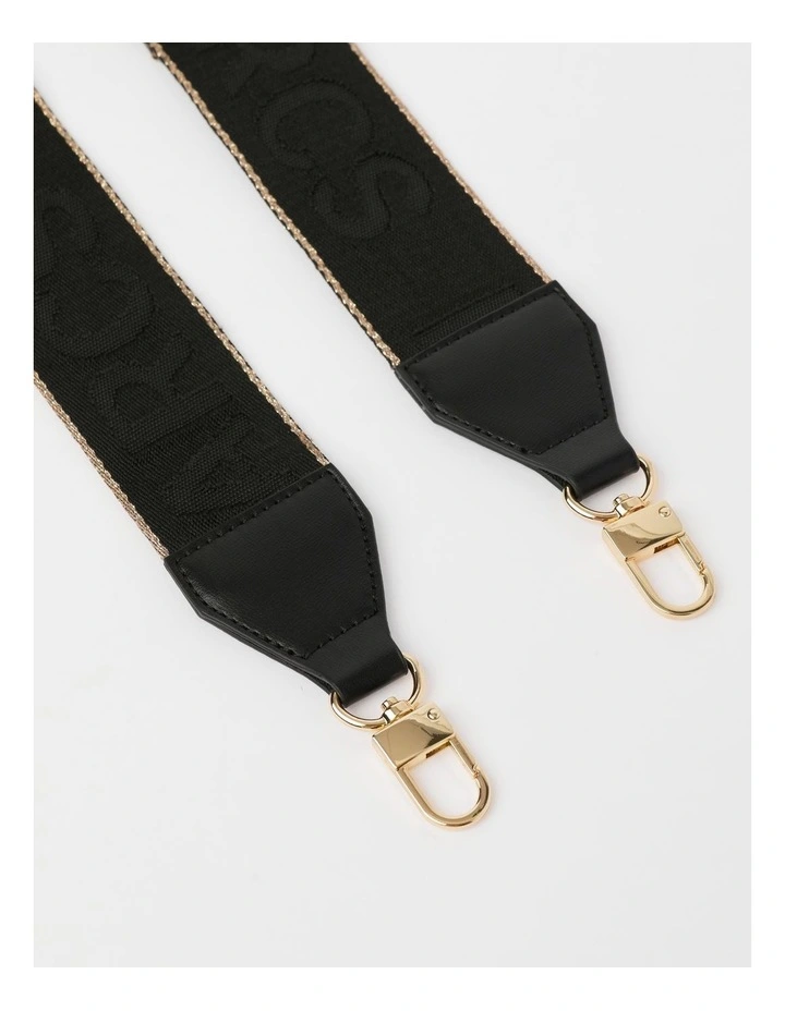 Cali Bag Strap Accessory in Black Gold