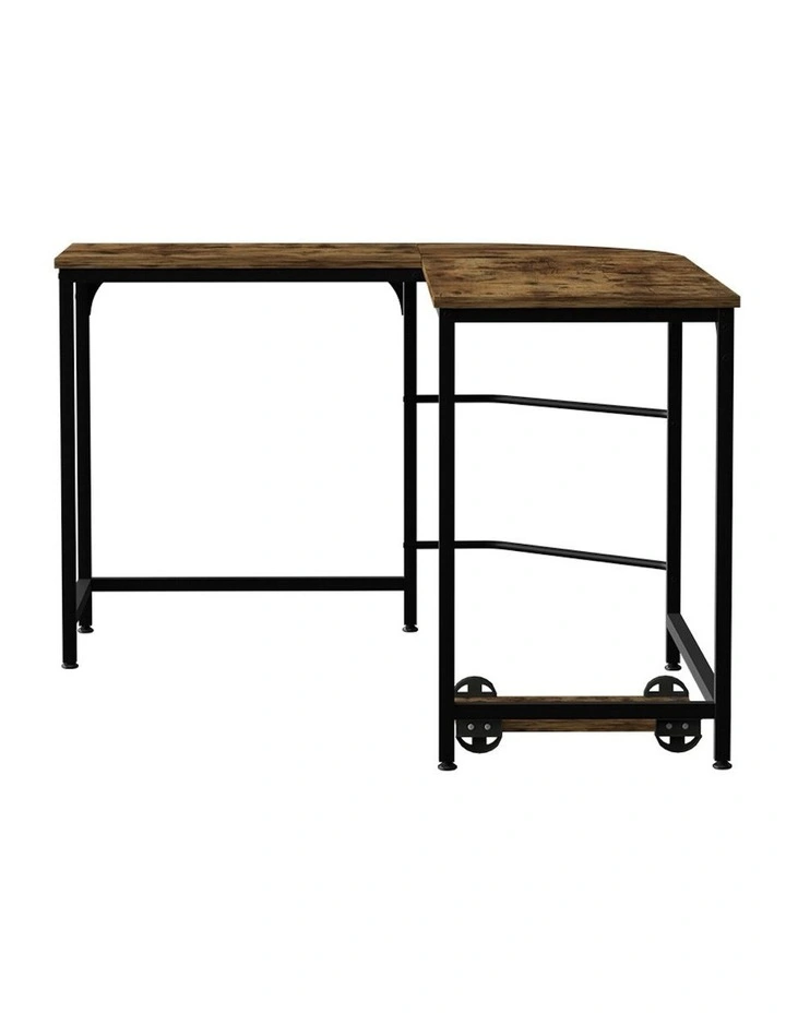 L-Shaped Computer Desk in Brown