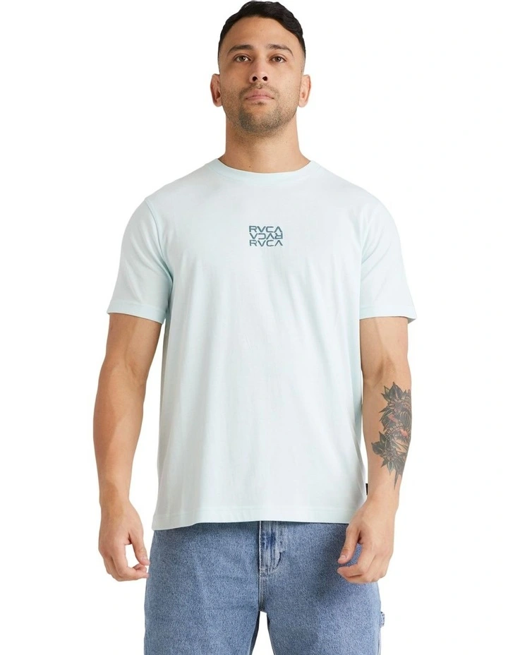 Three Stack T-shirt in Light Blue