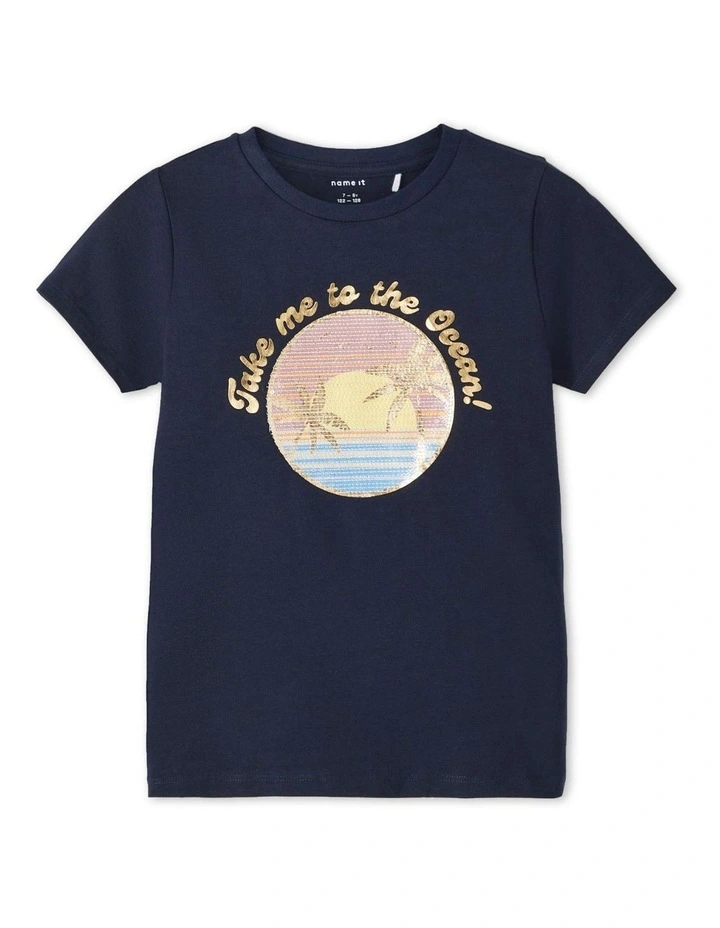 Fimmi Printed T-Shirt in Navy