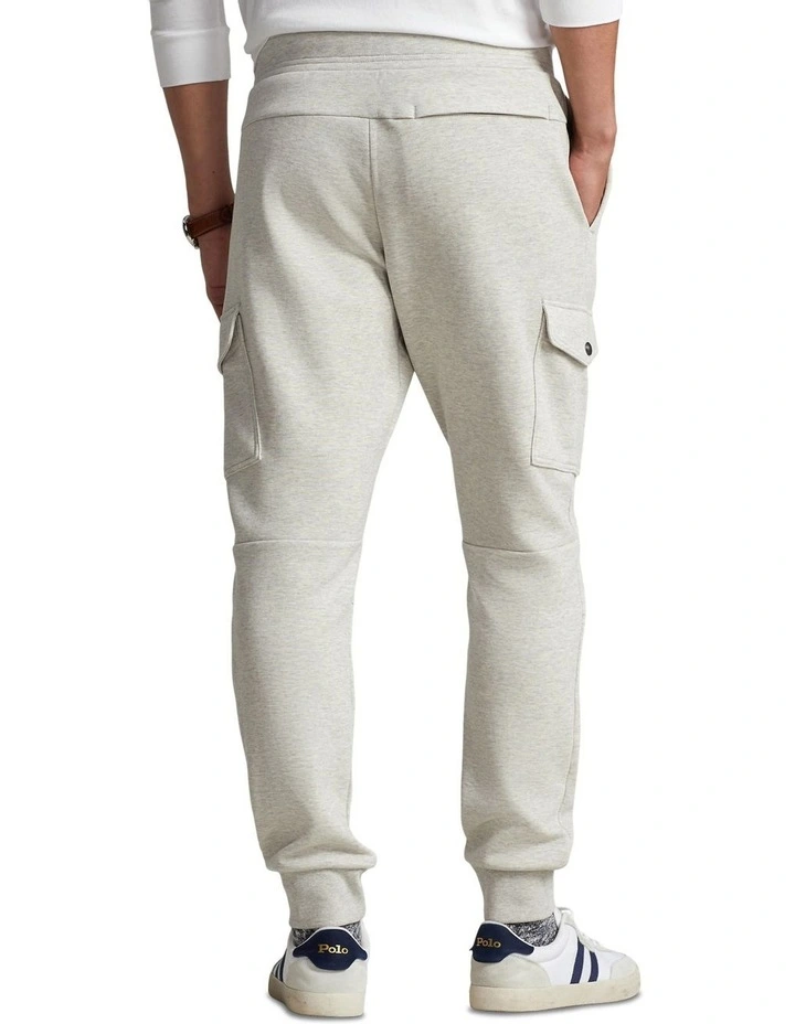 Double-Knit Cargo Jogger Pant in Grey