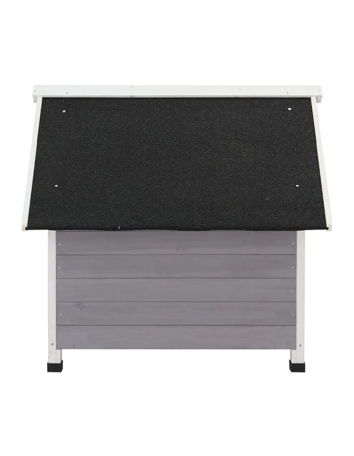 Wooden Large Dog Kennel in Grey