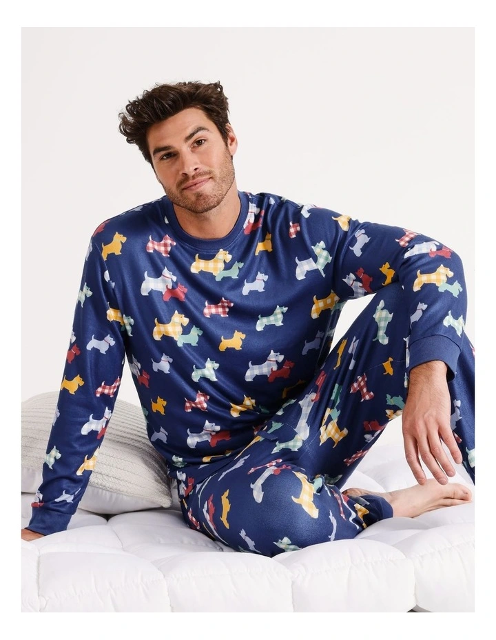 Men's Dog Cozy Knit PJ Set
