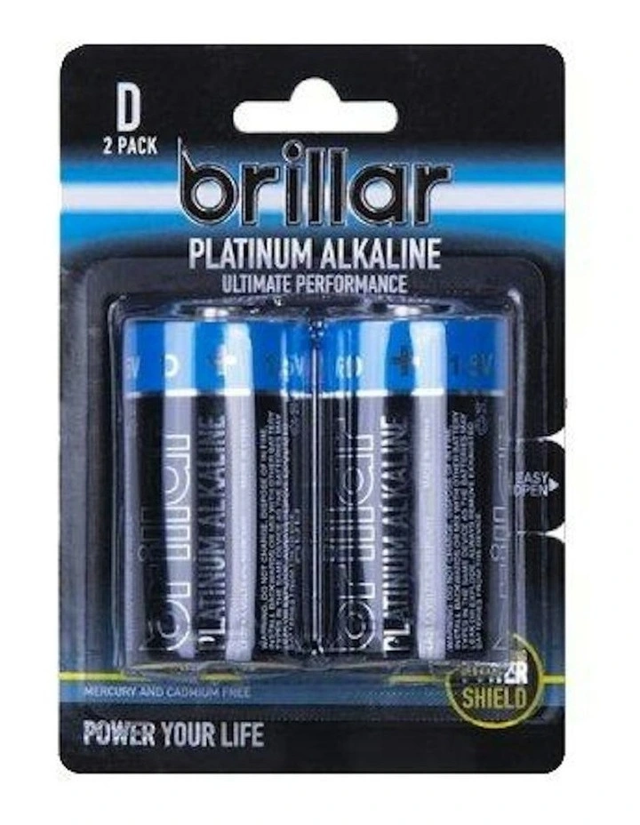D Platinum Alkaline Batteries 2 Pack