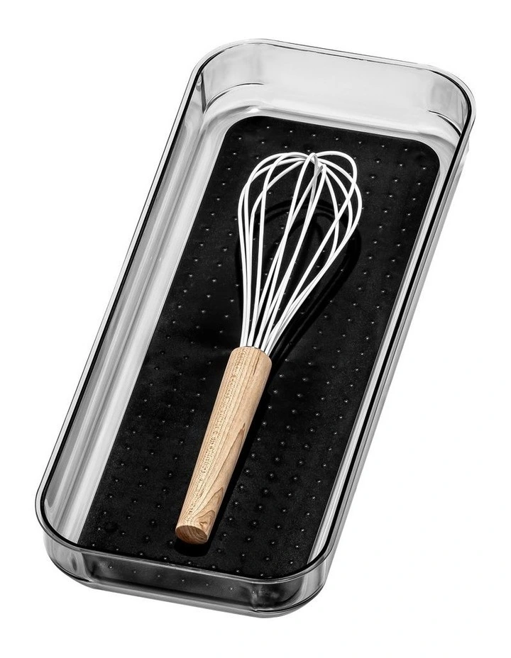Clear Soft Grip Bin in Carbon
