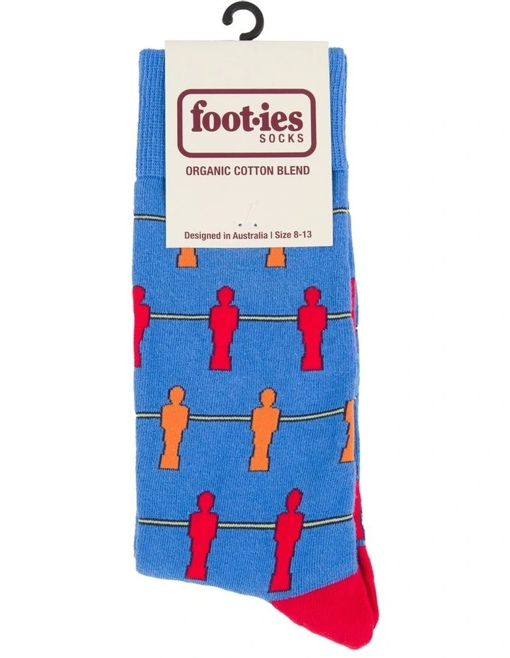 Foosball Organic Cotton Socks in Blue