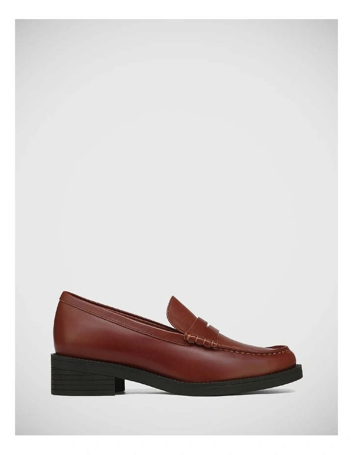 Farrah Leather Loafer in Auburn