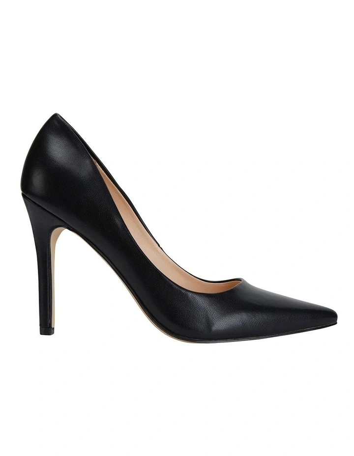 Harbour Heeled Shoes in Black Smooth