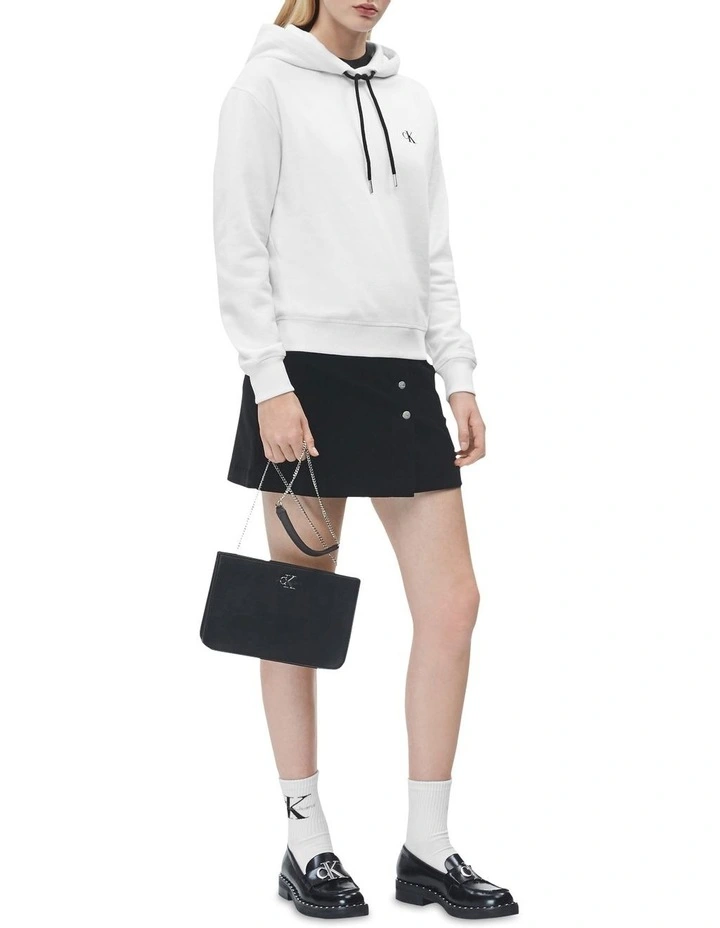 Embroidery Bright Hoodie in White