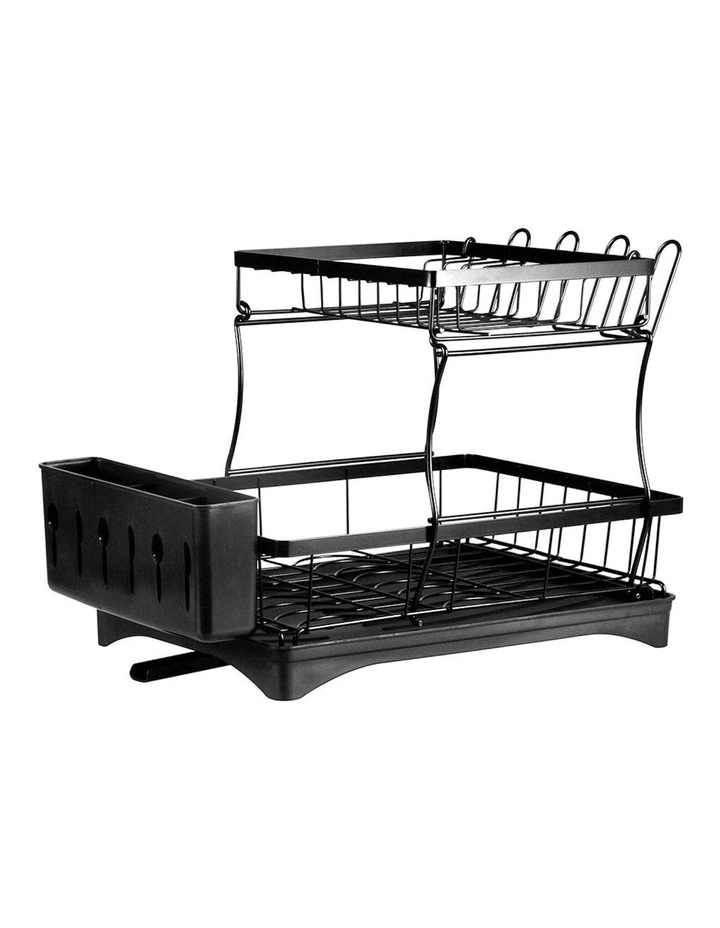 Detachable Dish Drying Rack 2 Tier in Black