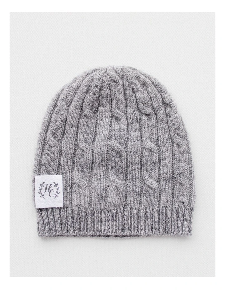 Cashmere Baby Beanie in Grey