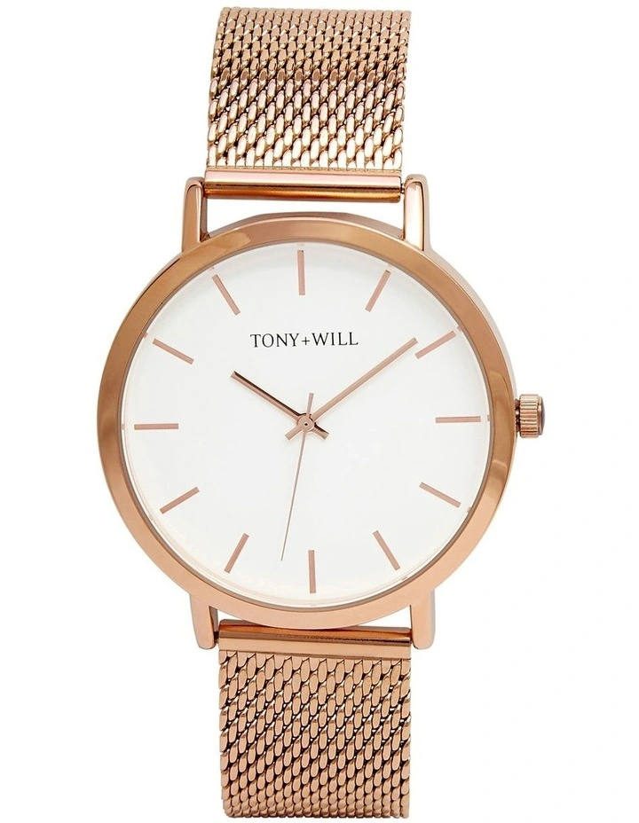 Classic Mesh Watch in Rose Gold