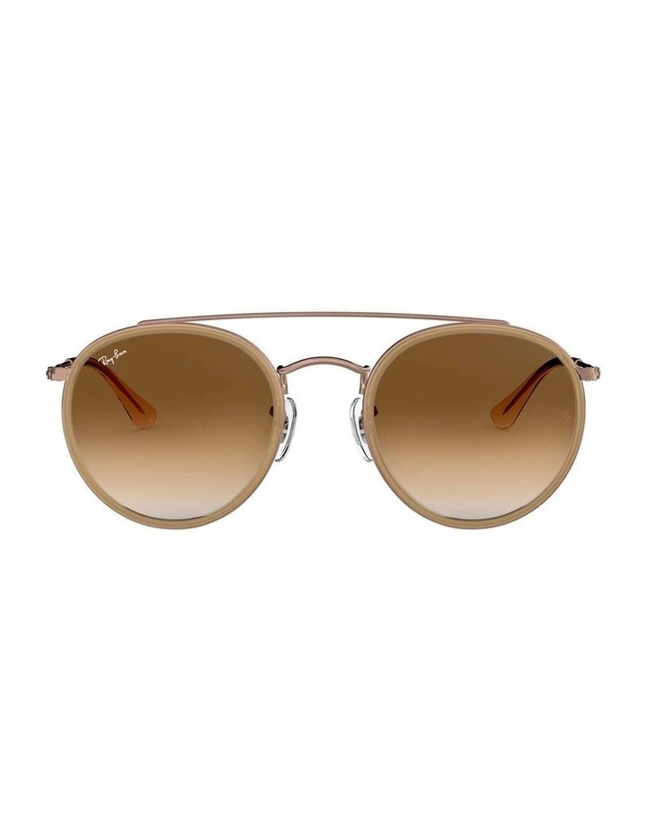 Round Double Bridge Brown RB3647N Sunglasses