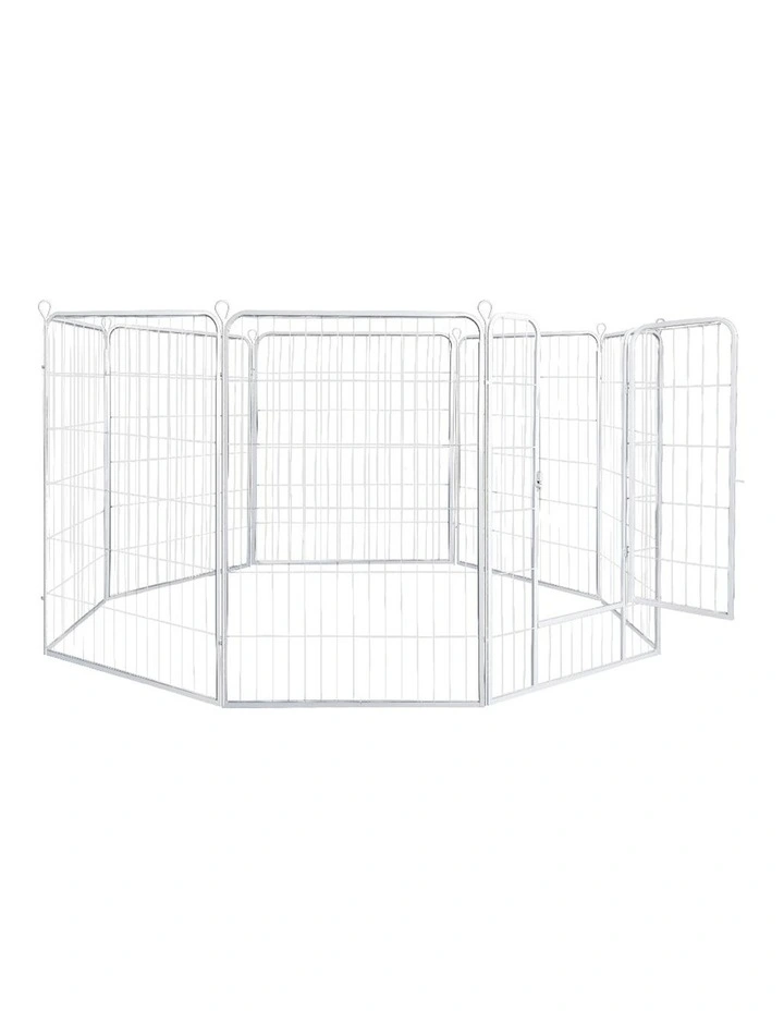 8 Panel 48'' Dog Playpen in White