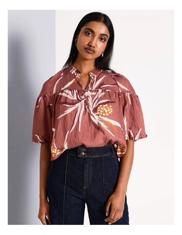 Printed Babydoll Blouse in Assorted