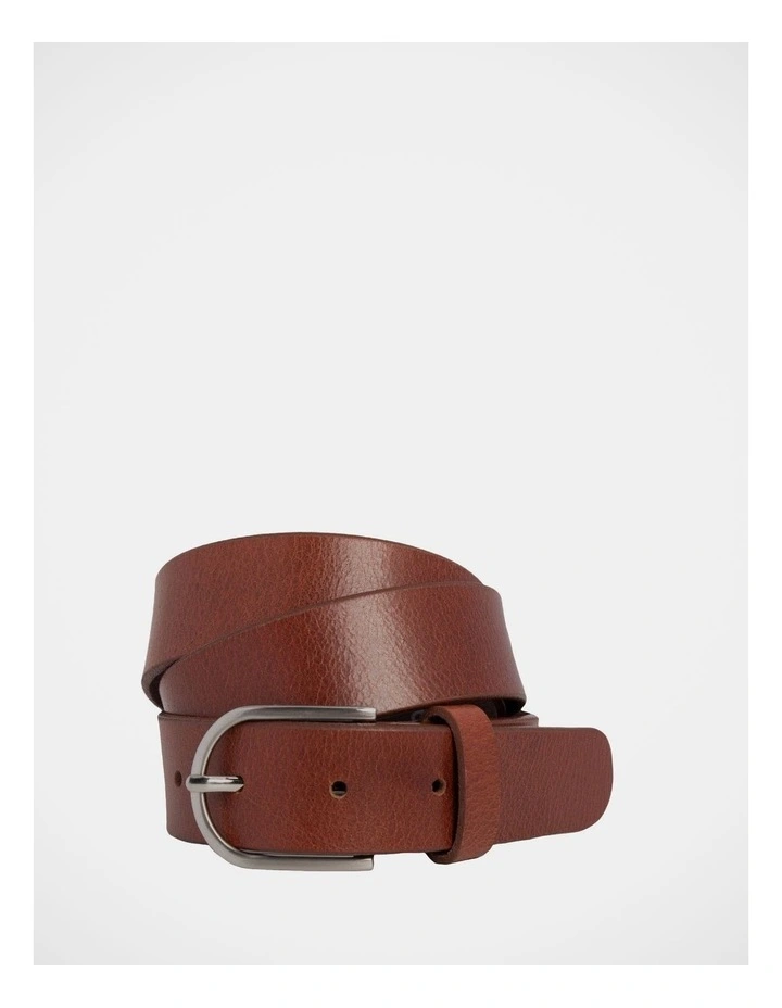 Maddy Leather Belt in Mid Tan