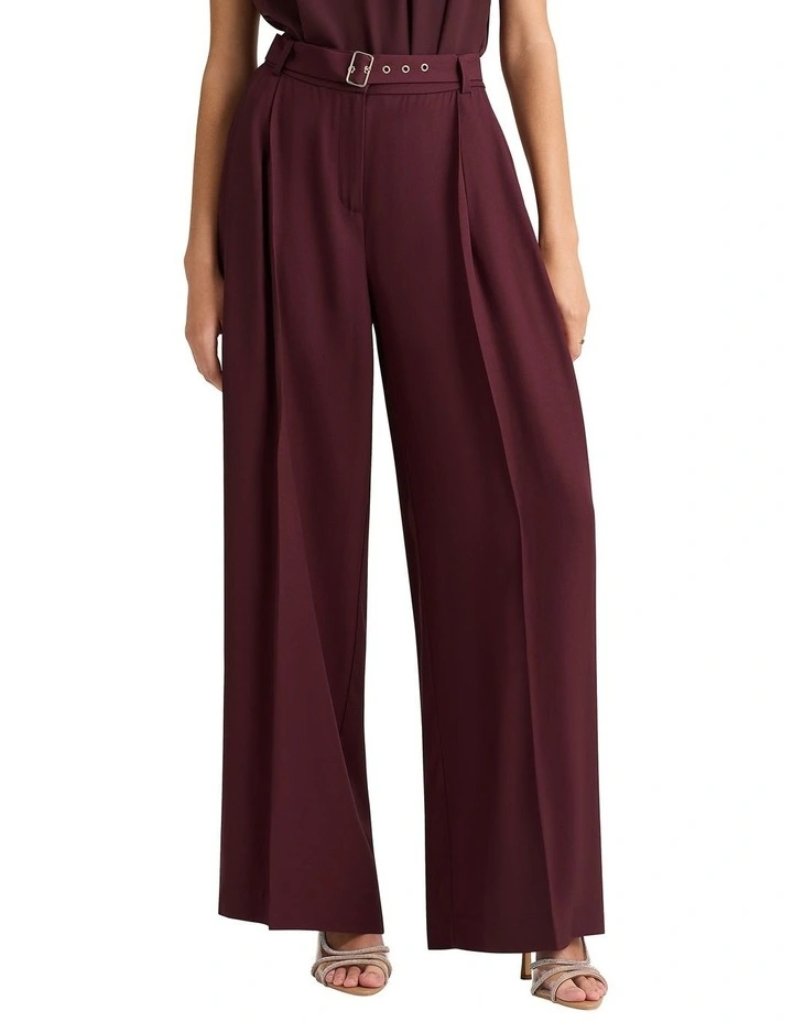 Kite Wide Leg Pant in Merlot