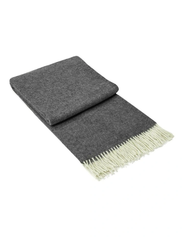 Hampton Throw Blanket in Dark Grey