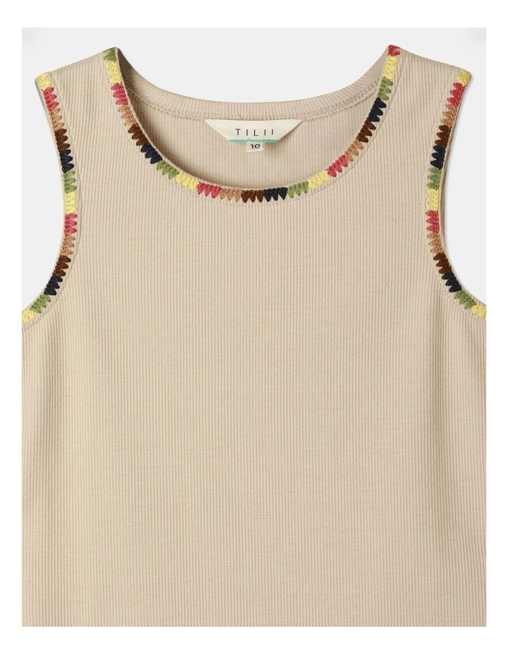 Rib Bodycon Dress in Ecru