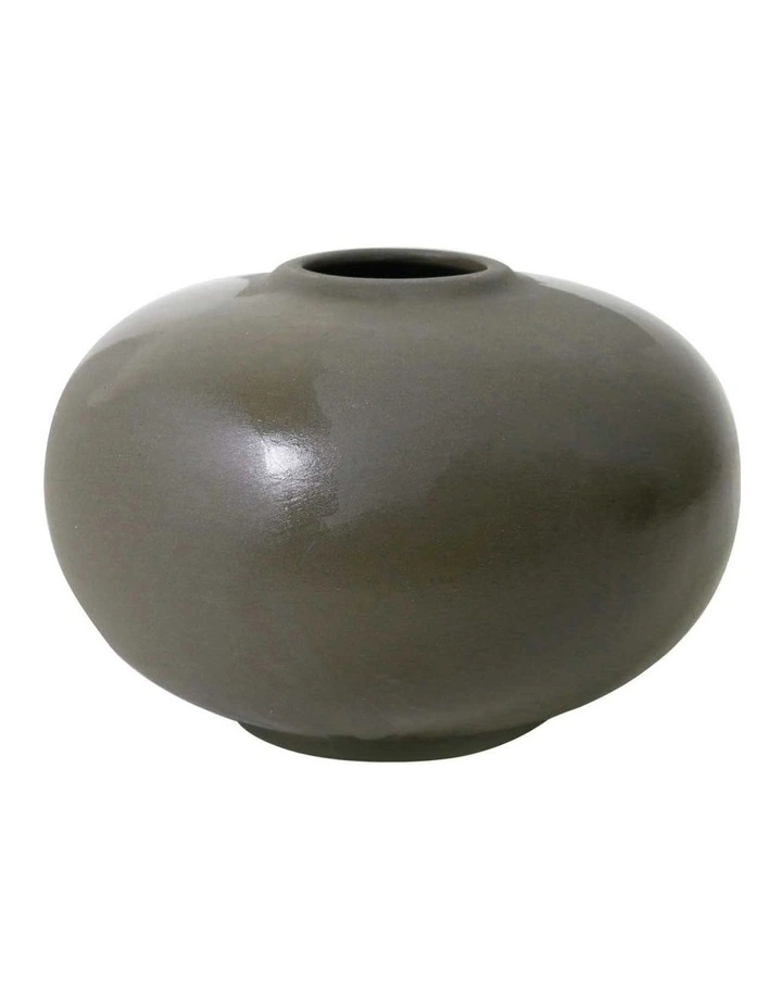 Muse Elipse Vase Small 15cm x 10cm in Forest Green