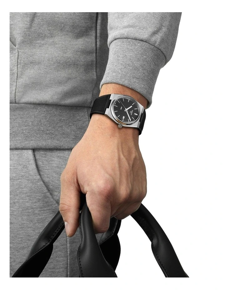 PRX T1374101705100 Watch in Black/Black Rubber