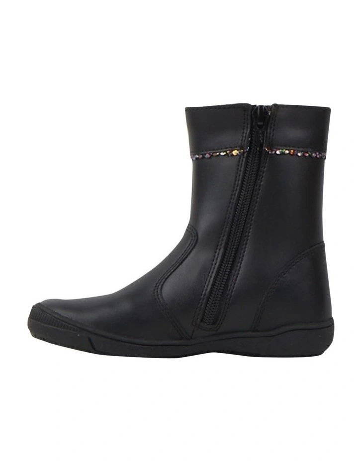 Greta Heart Boots in Black