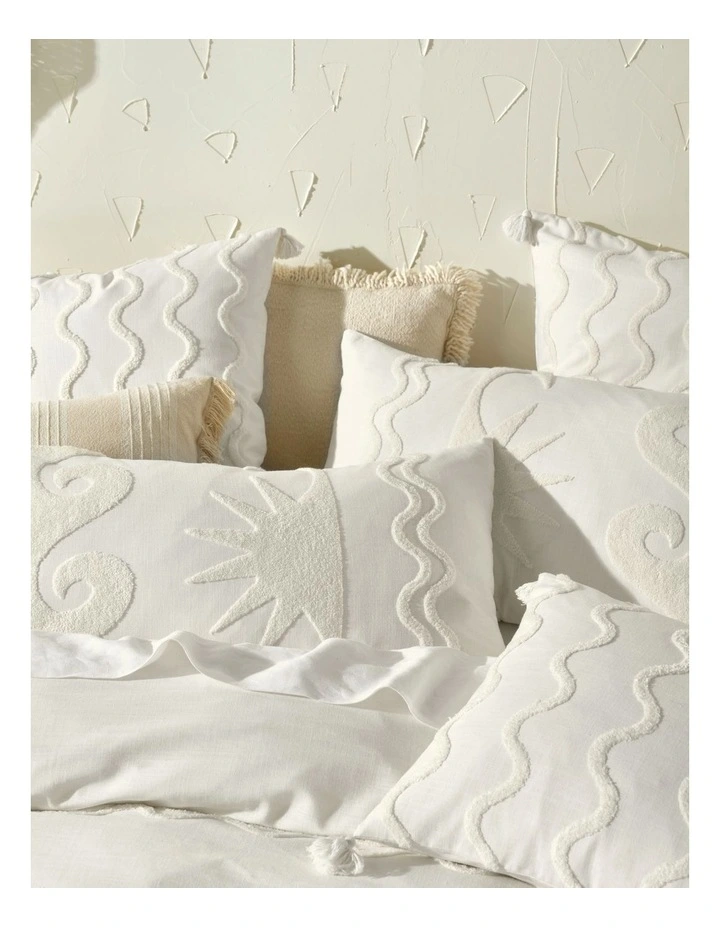 Helios Quilt Cover Set in Vanilla