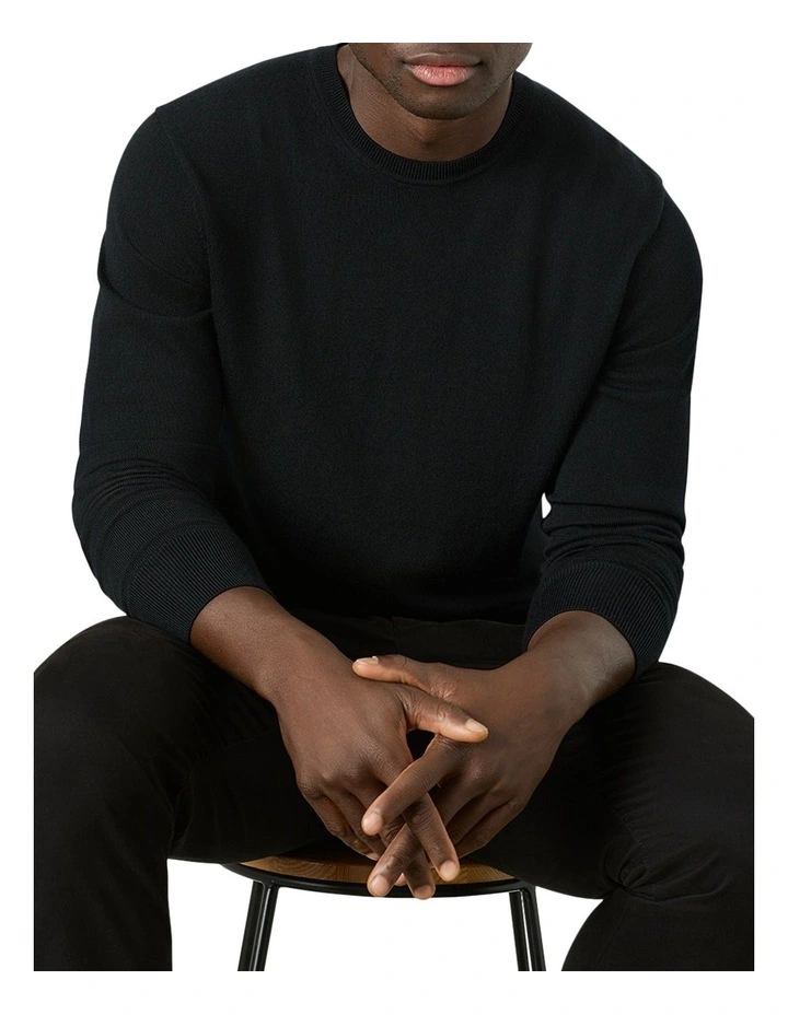 Sandringham Ashby Crew Knit in Black