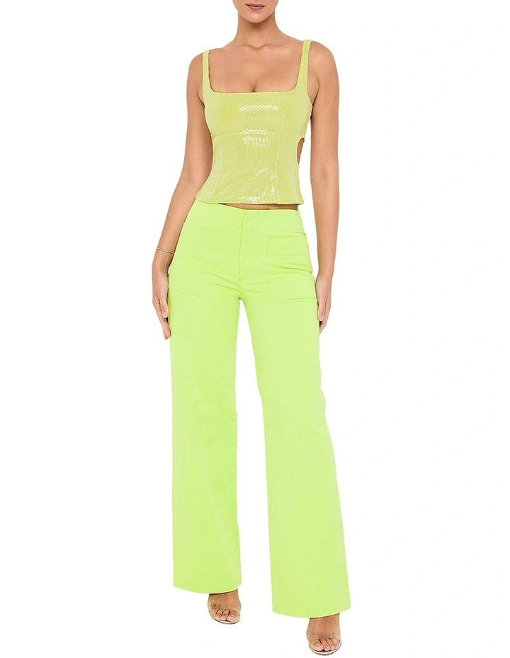Baggy Trousers in Lime