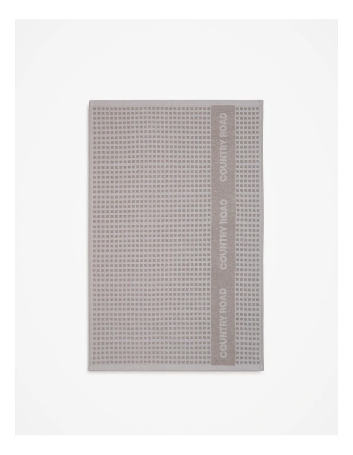 Australian Cotton Elli Tea Towel in Grey Marle