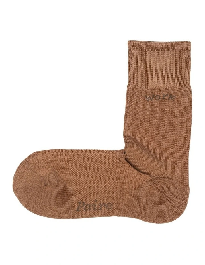 Cashmere Merino Dress Socks in Brown