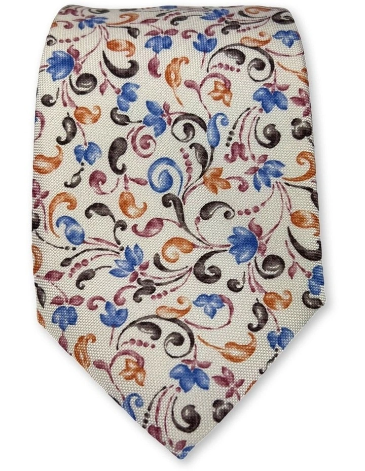 Narni Floral Tie in White