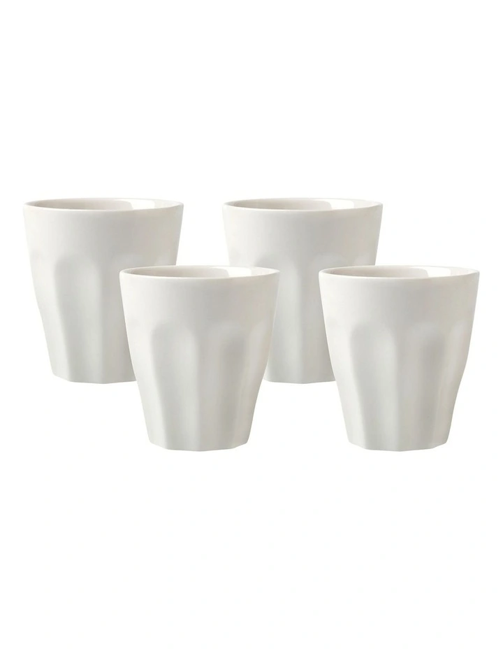 Gift Boxed Blend Sala Latte Cup 265ml Set of 4 in White