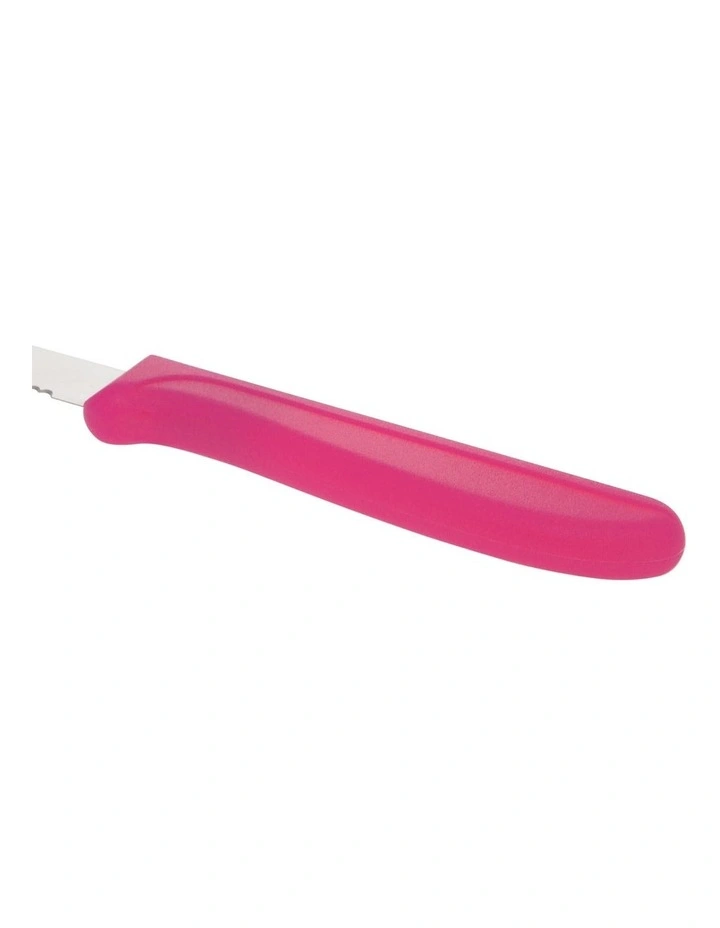 Serrated Knife 10cm in Pink