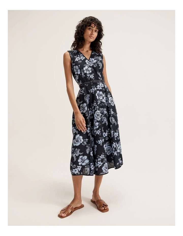 High Seas Floral Dress in Navy