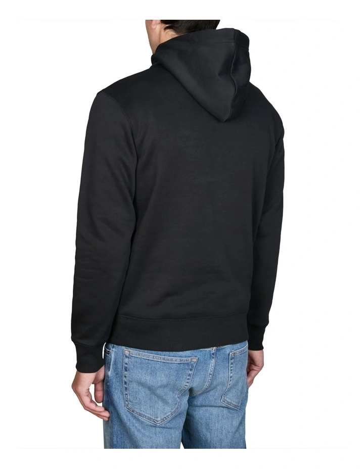 Crest Sweat Hoodie in Black