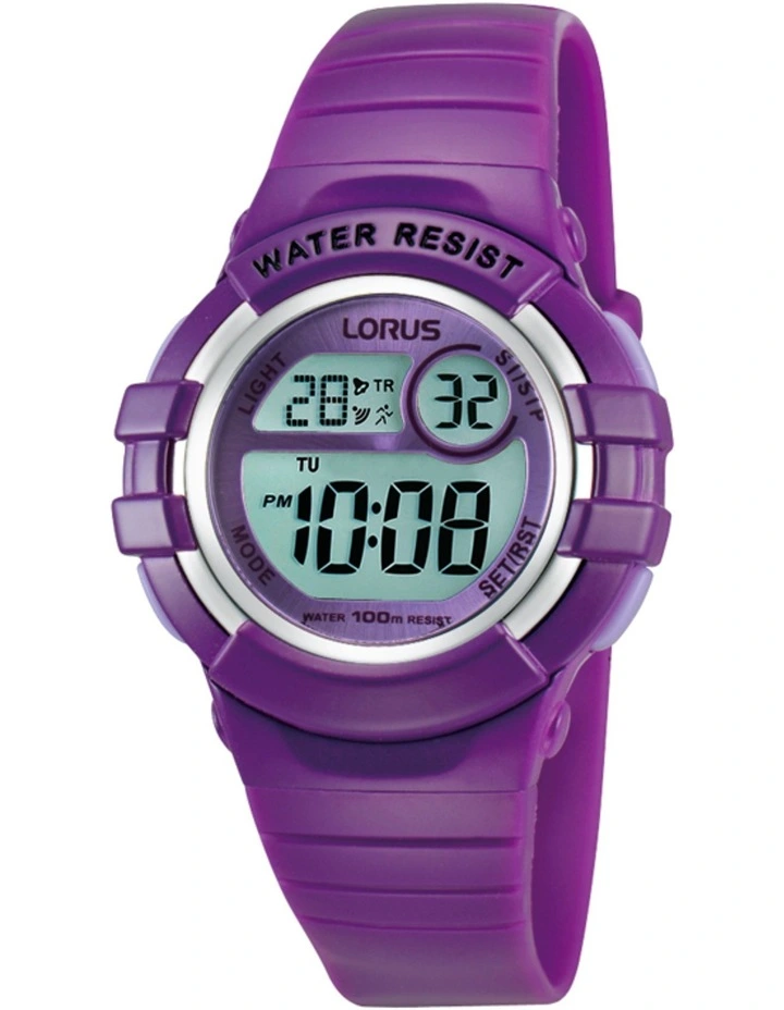 R2385HX 9 Purple Digital Sports Watch