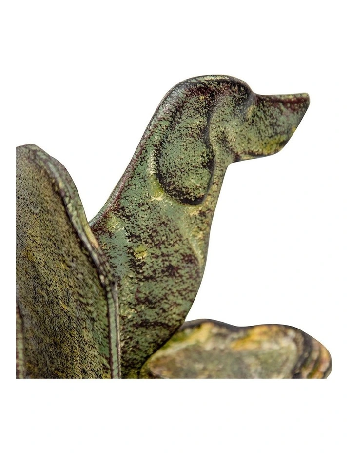 Dachshund Book Ends Set in Distressed Antique Green