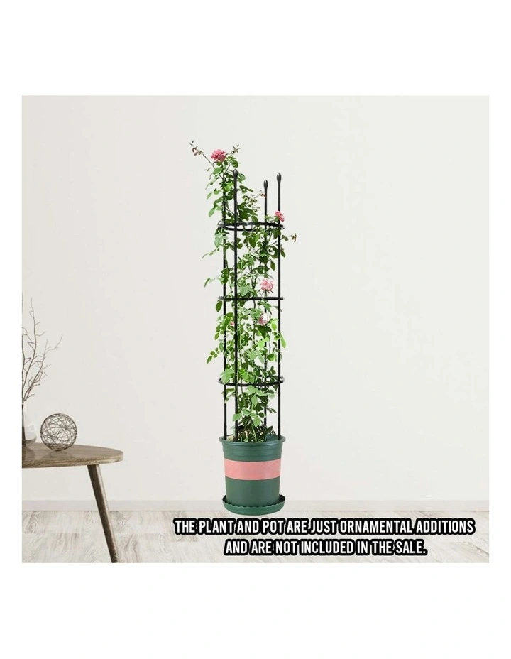 Outdoor 4-Bar Plant Frame Stand 103cm in Black