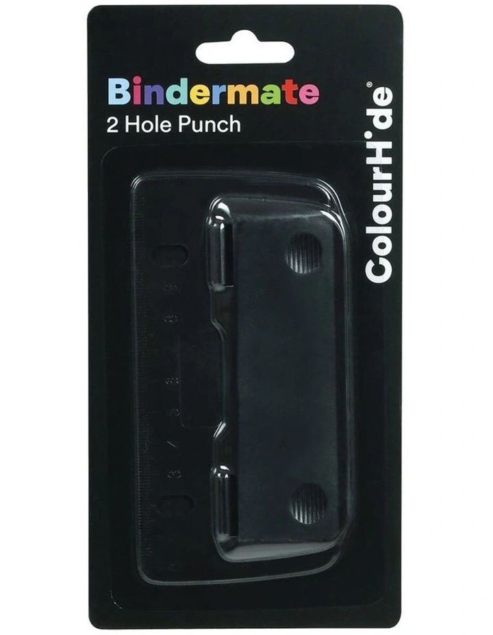 ColourHide Bindermate 2 Hole Punch Maker Black