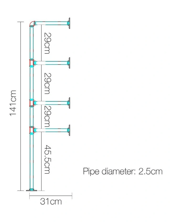 DIY Metal Ceiling Pipe Shelf